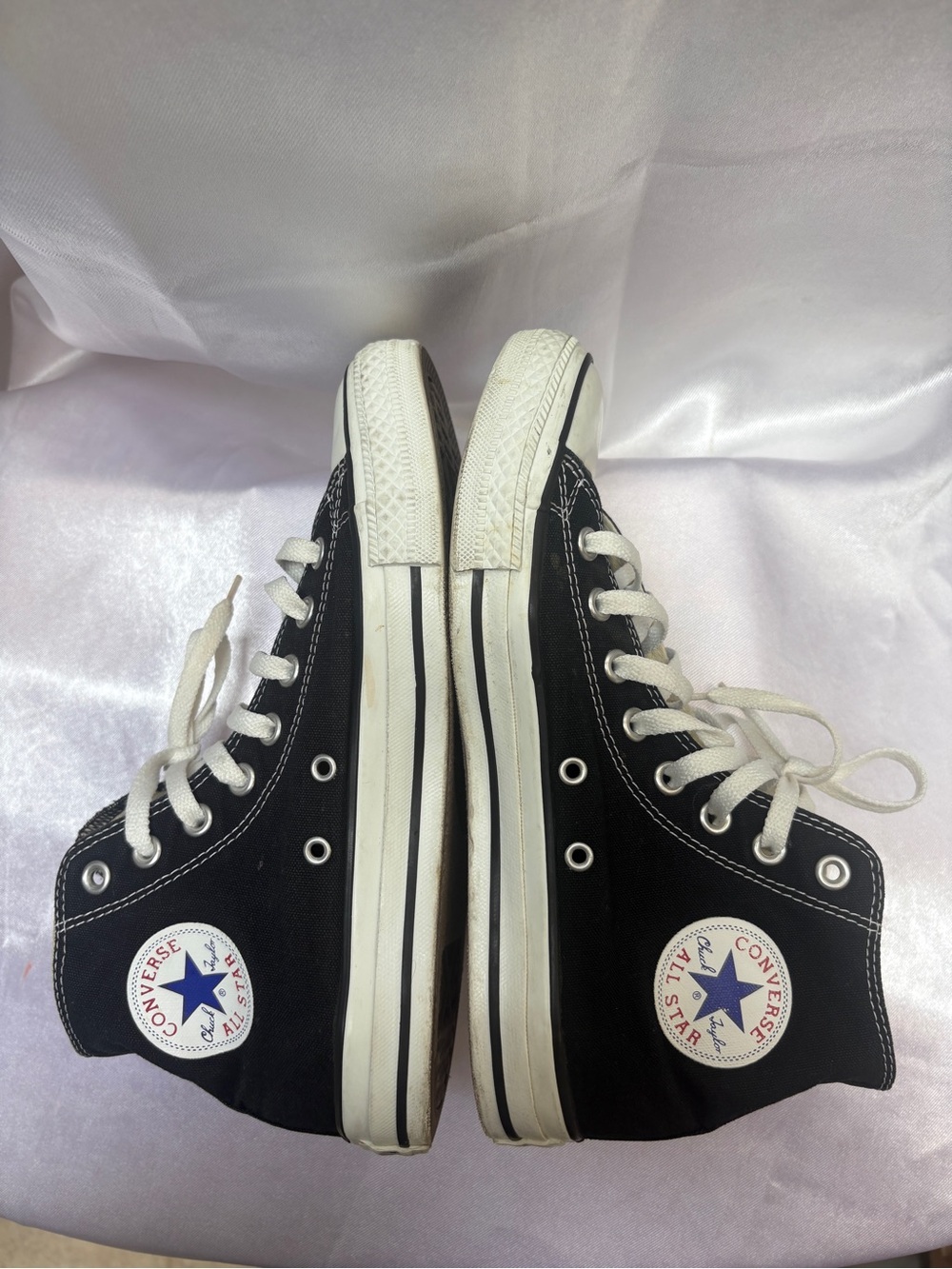 Converse Black High-Top Canvas Sneakers with White Laces - Picture 3 of 6